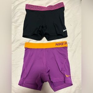 2 Nike Pro Biker Shorts